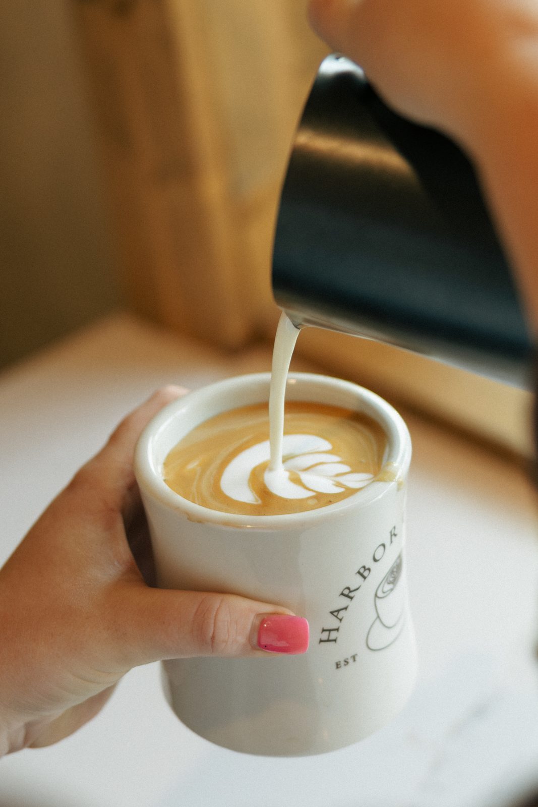 Poured by hand